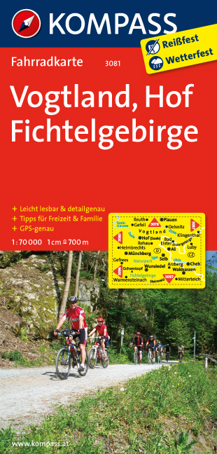 Fietskaart 3081 Vogtland- Hof & Fichtelgebirge - Kompass