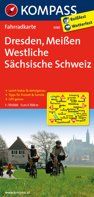Fietskaart 3085 Dresden & Meißen - kompass
