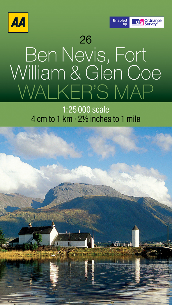 Wandelkaart 26 - Ben Nevis- Fort William & Glen Coe - AA