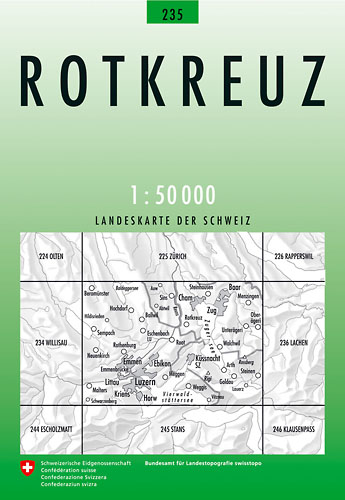Wandelkaart 235 Rotkreuz Zug Zwitserland - Swisstopo