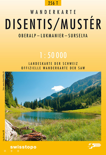 Wandelkaart 256t Disentis Graubünden - Swisstopo