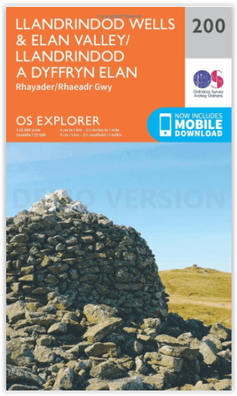 Wandelkaart 200 Llandrindod Wells & Elan Valley - OSI