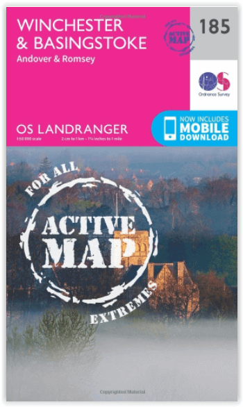 Wandelkaart 185 Winchester & Basingstoke - England - OSI