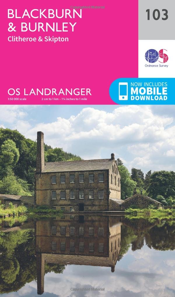 Wandelkaart 103 Blackburn & Burnley- N.W. England - OSI