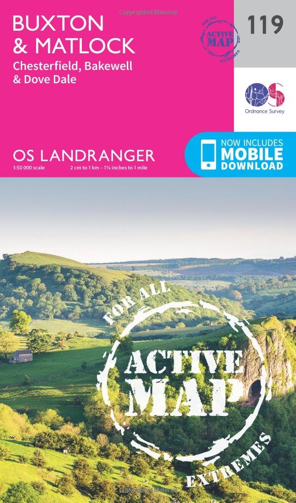 Wandelkaart 119 Buxton- Matlock & Chesterfield - OSI