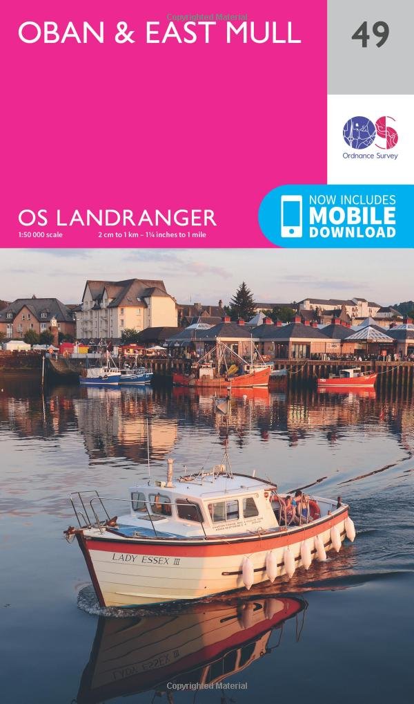 Wandelkaart 49 Oban & East Mull- Schotland - OSI