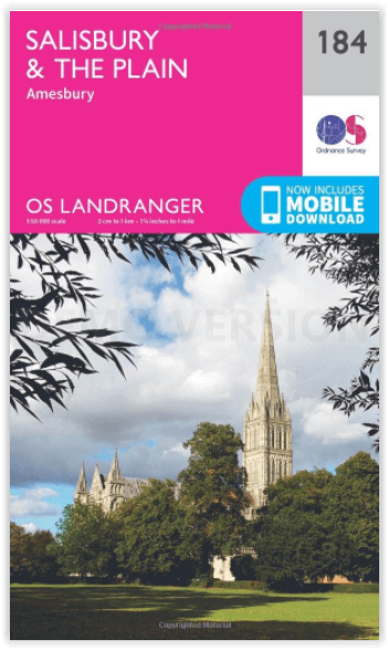 Wandelkaart 184 Salisbury & The Plain- Wiltshire England - OSI