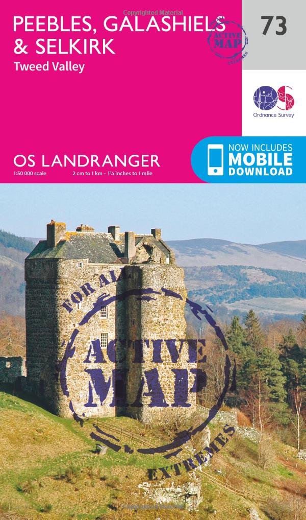 Wandelkaart 73 Peebles- Galashiels & Selkirk - Schotland - OSI