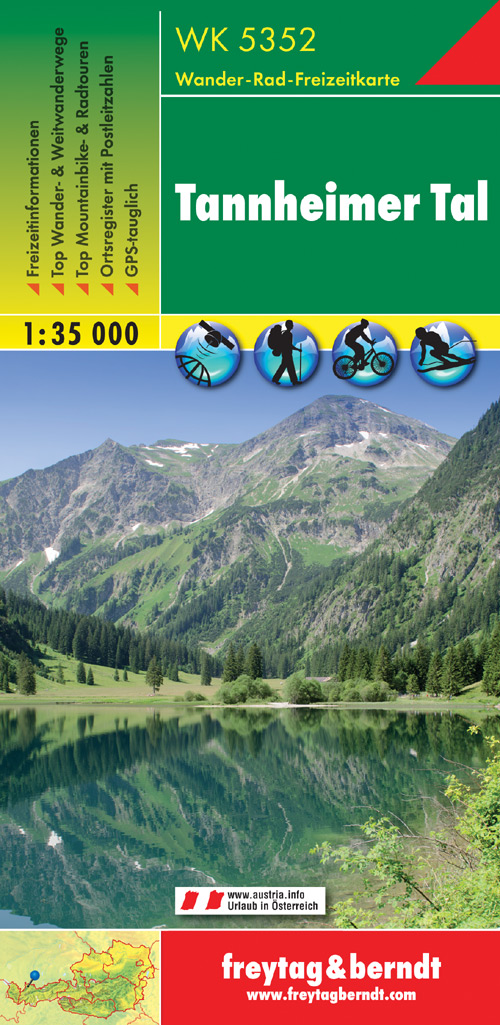 Wandelkaart WK5352 - Tannheimer Tal Oostenrijk - F&B