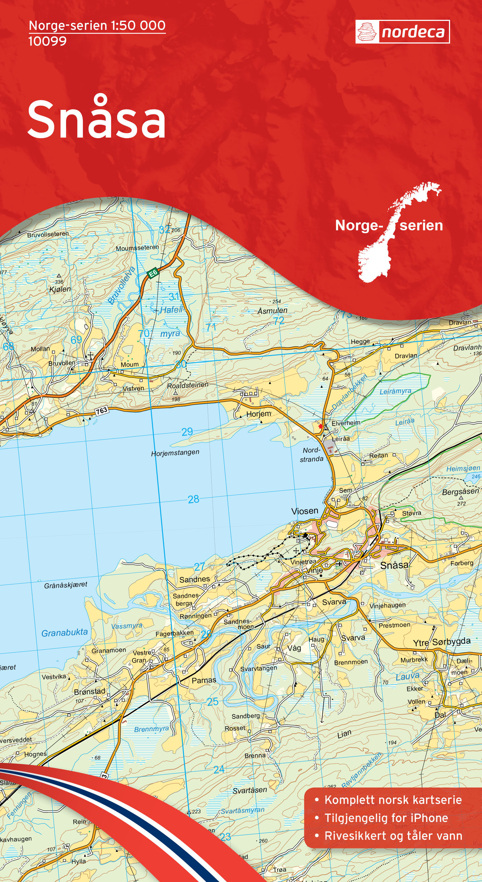 Wandelkaart 10099 - Snasa- Nord-Trøndelag - Nordeca AS