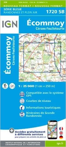 Wandelkaart 1720 SB Ecommoy & Cérans-Fouilletourte - IGN