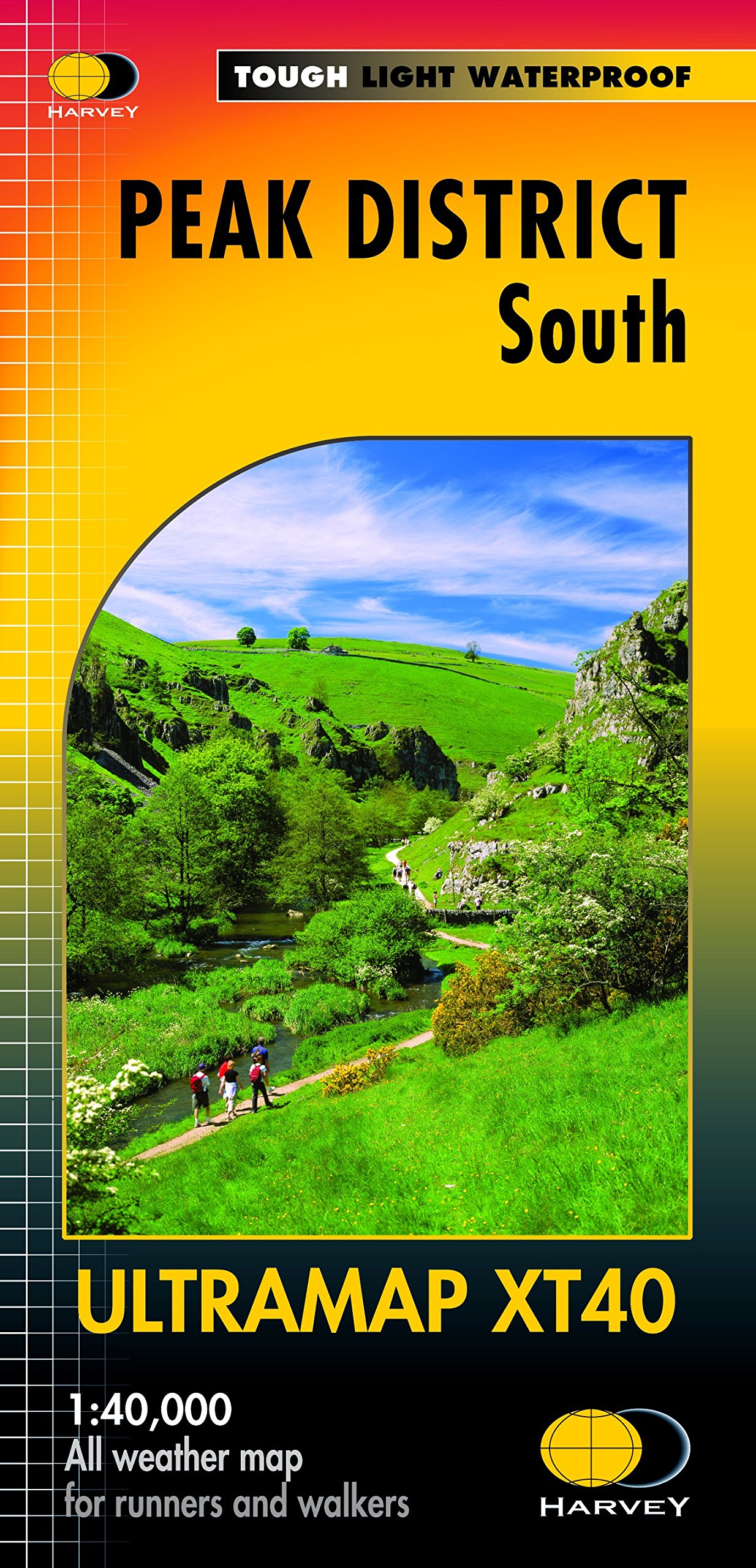 Wandelkaart XT40 - Peak District Zuid England - Harvey Ultramaps