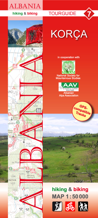 Wandelkaart Albanië 07 - Korça - Huber