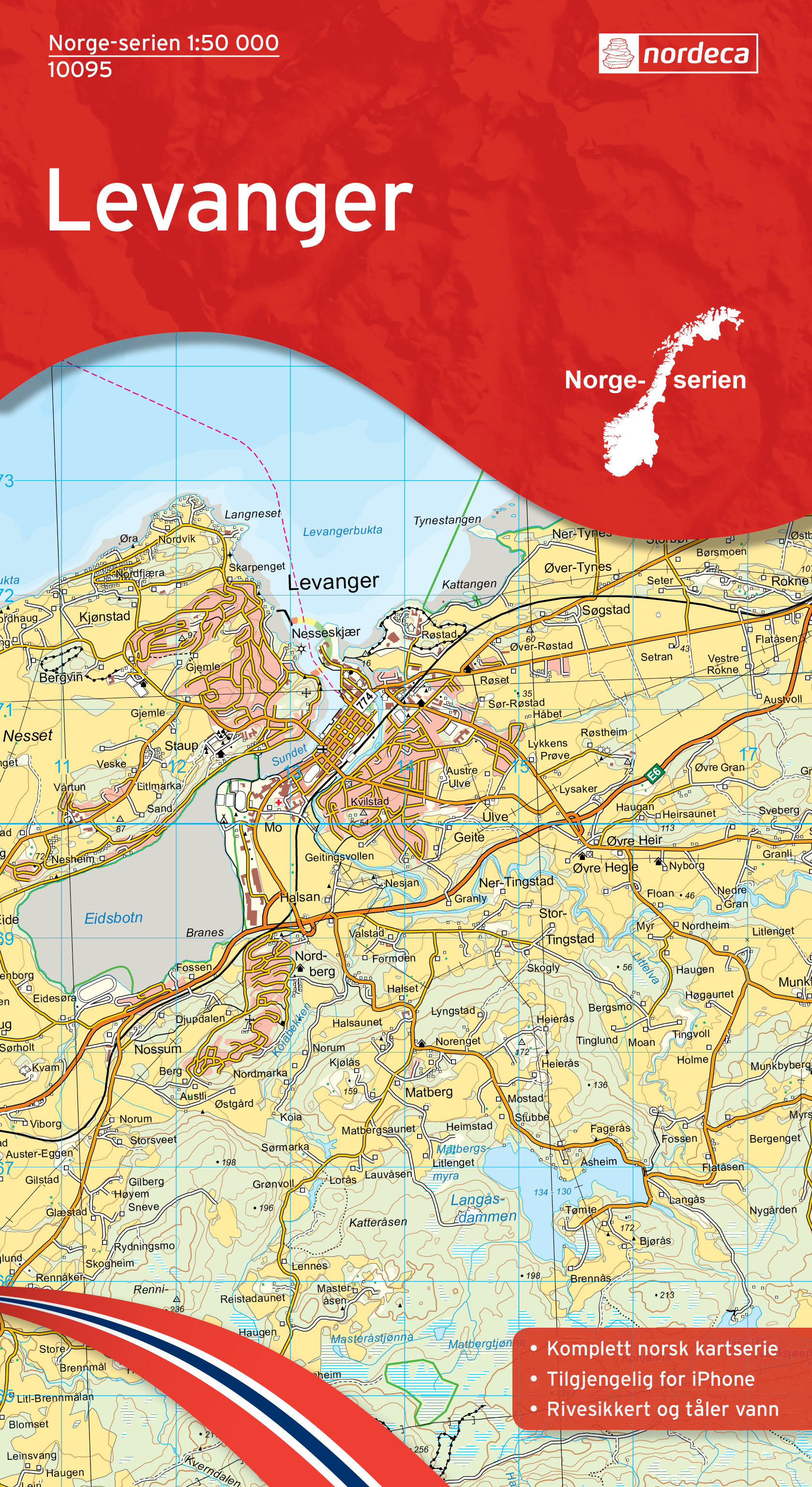 Wandelkaart 10095 - Levanger- Nord-Trøndelag - Nordeca AS