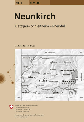 Wandelkaart 1031 Neunkirch Schaffhaussen - Swisstopo