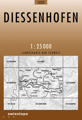 Wandelkaart 1032 Diessenhofen Schaffhausen - Swisstopo