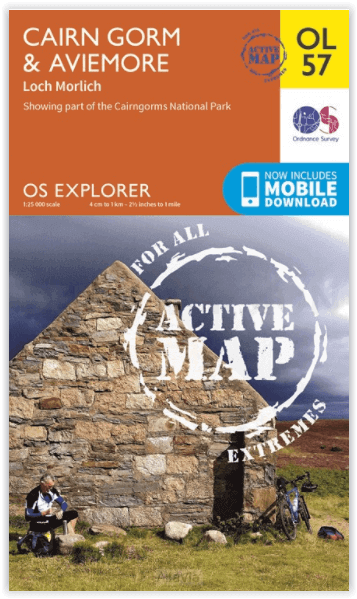 Wandelkaart OL57 Cairn Gorm- Aviemore & Loch Morlich - OSI
