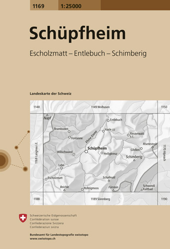 Wandelkaart 1169 Schüpfheim Luzern Zwitserland - Swisstopo