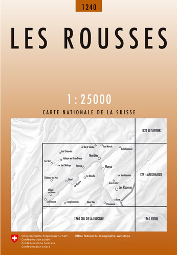 Wandelkaart 1240 - Les Rousses Franche Comté - Swisstopo