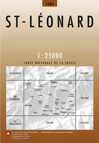 Wandelkaart 1286 - St.Leonard & Crans-Montana- Wallis