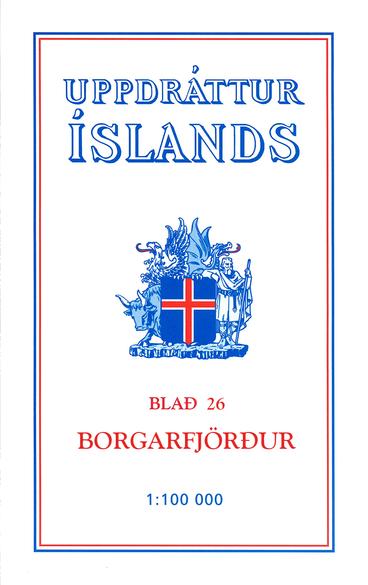 TOPO Wandelkaart 26 - Borgarfjordur Iceland - Ferdakort