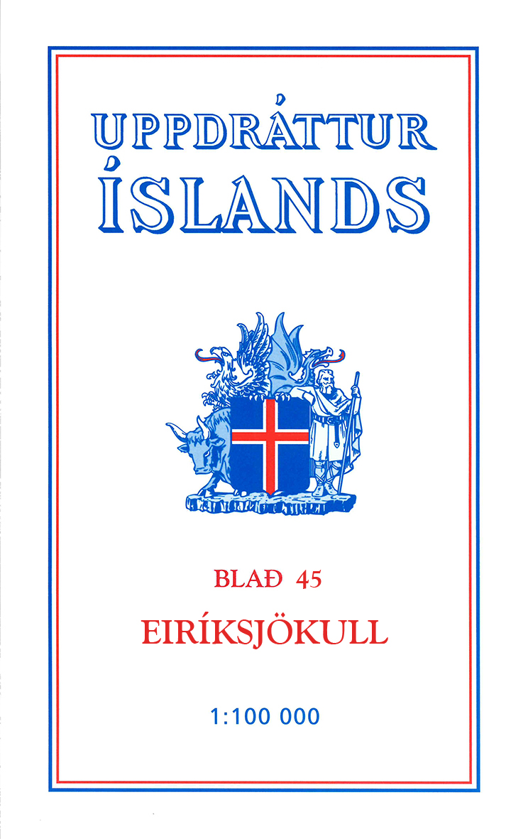 TOPO Wandelkaart 45 - Eiriksjokull Iceland - Ferdakort