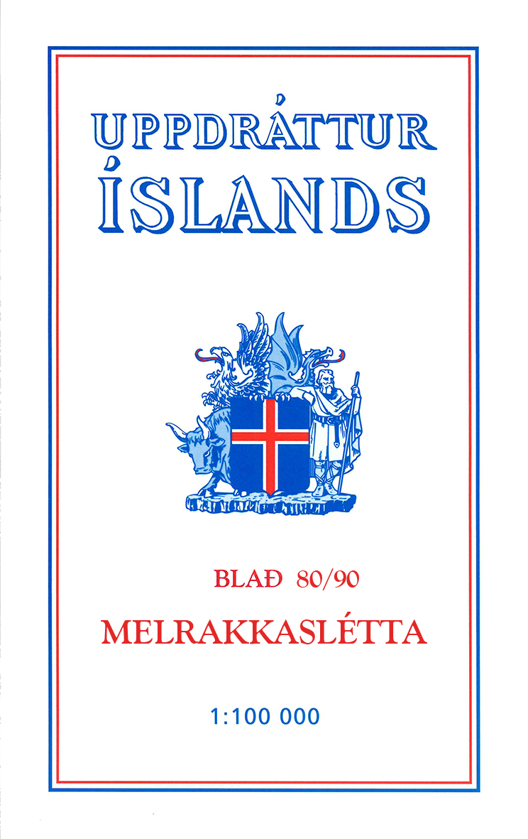TOPO Wandelkaart 80-90 - Melrakkasletta Iceland - Ferdakort 