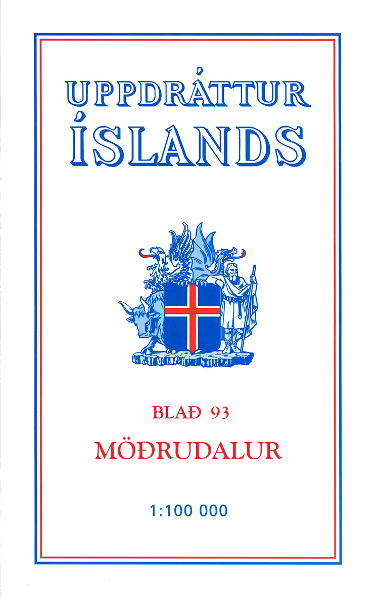TOPO Wandelkaart 93 - Mordudalur Iceland - Ferdakort 