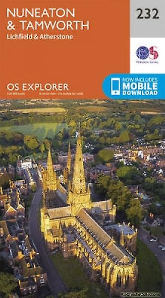 Wandelkaart 232 Nuneaton & Tamworth- Warwickshire - OSI
