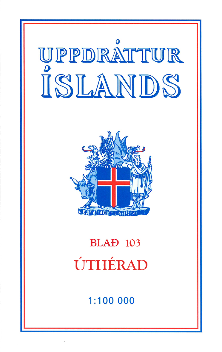 TOPO Wandelkaart 103 - Utherad Iceland - Ferdakort