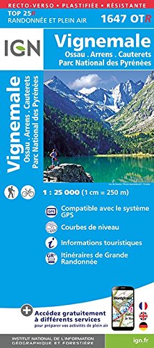 Wandelkaart 1647 OT(R) - Vignemale & Ossau - IGN