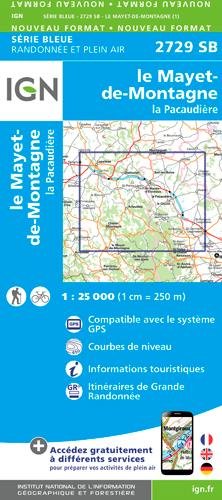 Wandelkaart 2729 SB Le Mayet-de-Montagne & La Pacaudière - IGN