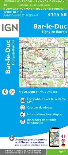Wandelkaart 3115 SB Bar-le-Duc - IGN