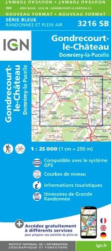 Wandelkaart 3216 SB Gondrecourt-le-Château - IGN