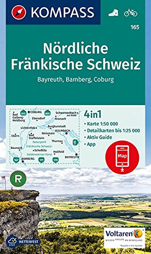 Wandelkaart 165 - Nördliche Fränkische Schweiz - Kompass
