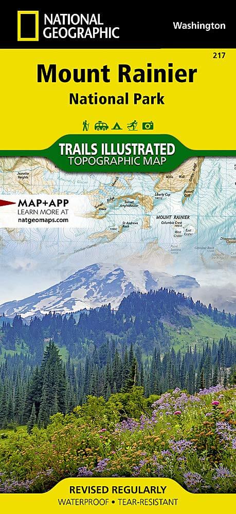 Wandelkaart 217 Mount Rainier NP- Washington - Nat Geo