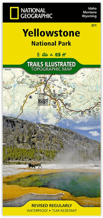 Wandelkaart 201 Yellowstone NP- Wyoming - Nat Geo
