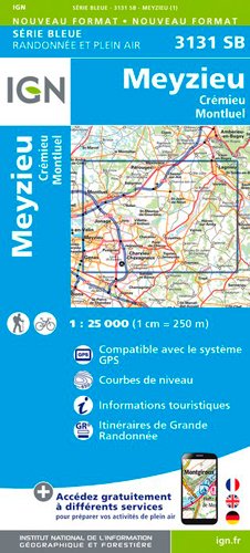 Wandelkaart 3131 SB Meyzieu- Crémieu & Montluel - IGN