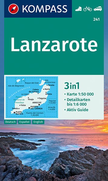 Wandelkaart 241 Lanzarote - Kompass