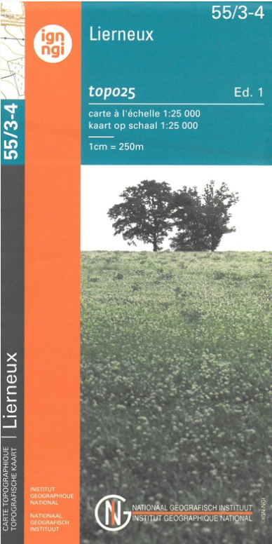 TOPO Wandelkaart 55/3-4 Lierneux - NGI