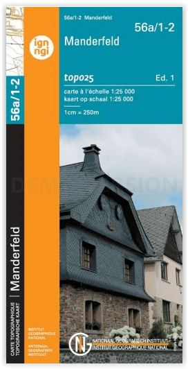 TOPO Wandelkaart 56A/1-2 Manderfeld - NGI