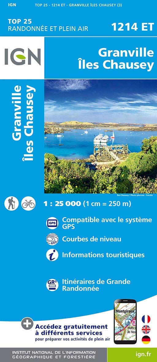 Wandelkaart 1214 ET Granville & Coutances - IGN