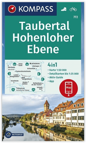 Wandelkaart 772 Taubertal & Hohenloher Ebene - Kompass