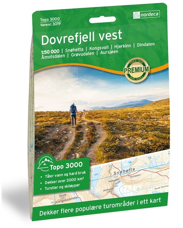 Wandelkaart 3019 Dovrefjell Vest - Nordeca AS