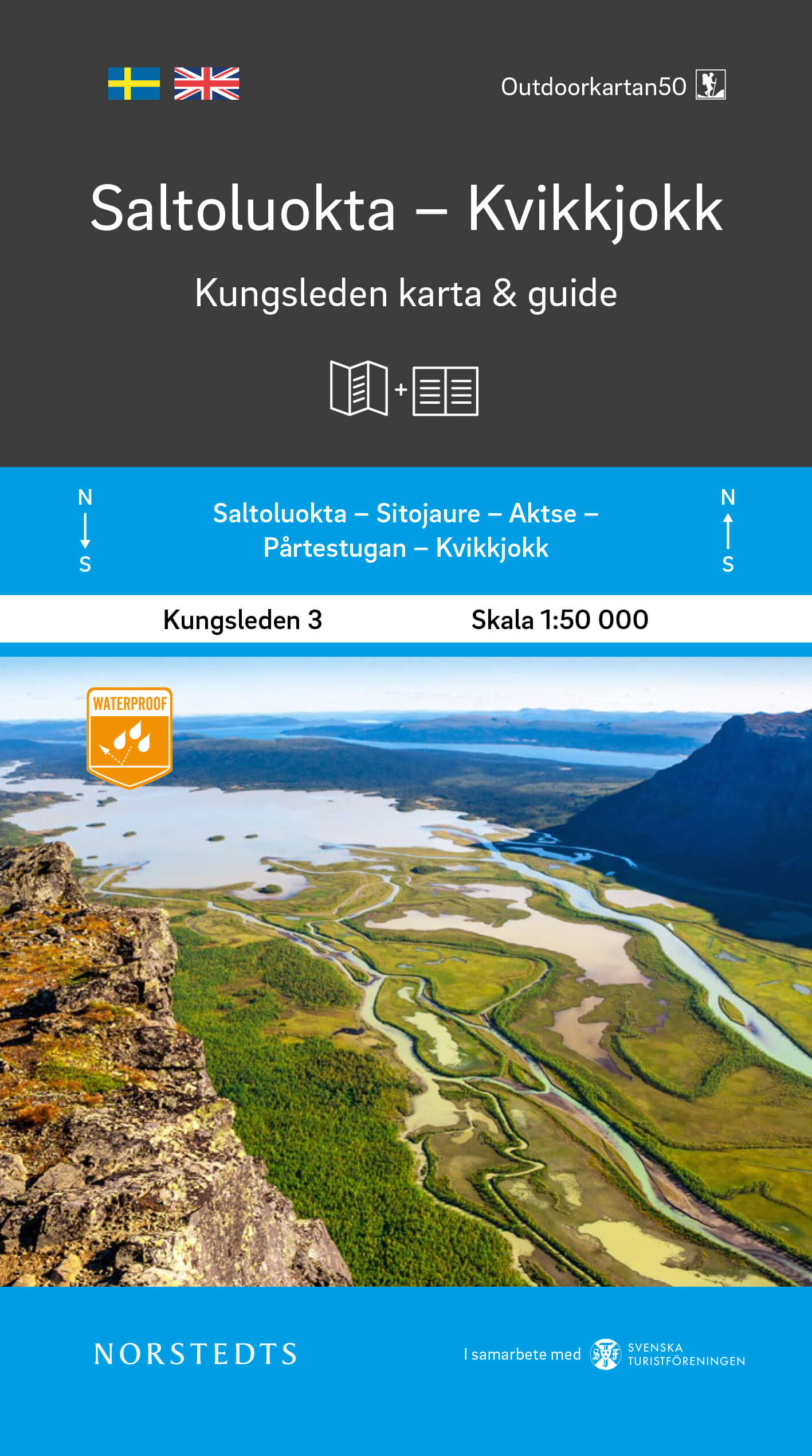 Wandelkaart D3 Saltoluokta tot Kvikkjokk - Zweden