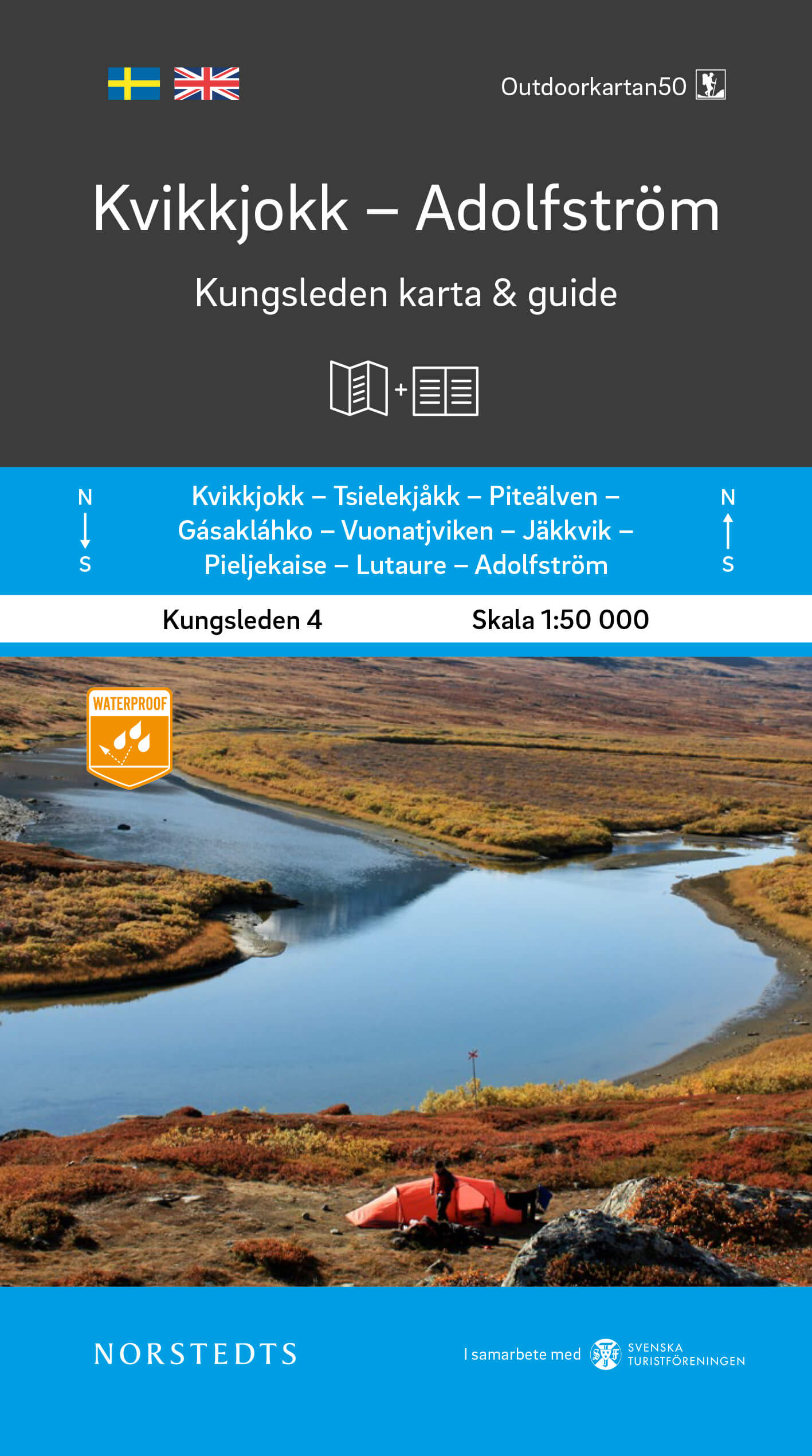 Wandelkaart D4 Kvikkjokk tot Adolfström - Zweden