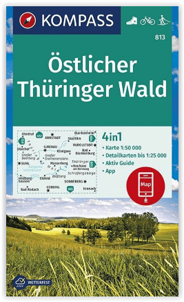Wandelkaart 813 - Thüringer Wald Östlicher + Aktiv Guide- Kompass