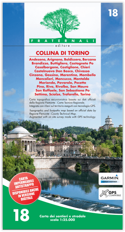 Wandelkaart 18 Collina di Torino - Fraternali Ed
