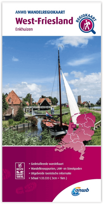 Wandelregiokaart 120 West-Friesland - Anwb