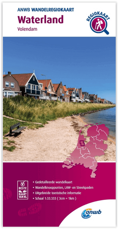 Wandelregiokaart 116 Waterland Noord-Holland - Anwb